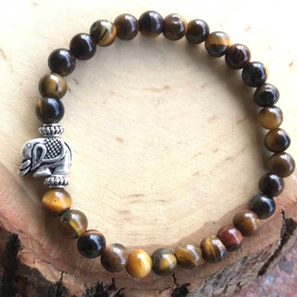 🔴SALE ! Tiger eye elephant boho bead bracelet - Picture 6 of 9